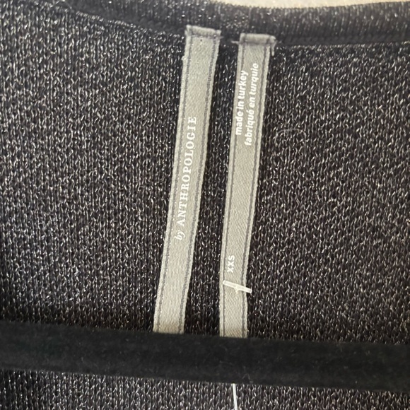 NWT Anthropologie Twofer Sweater | Charcoal Metallic | Size XXS - Picture 2 of 12